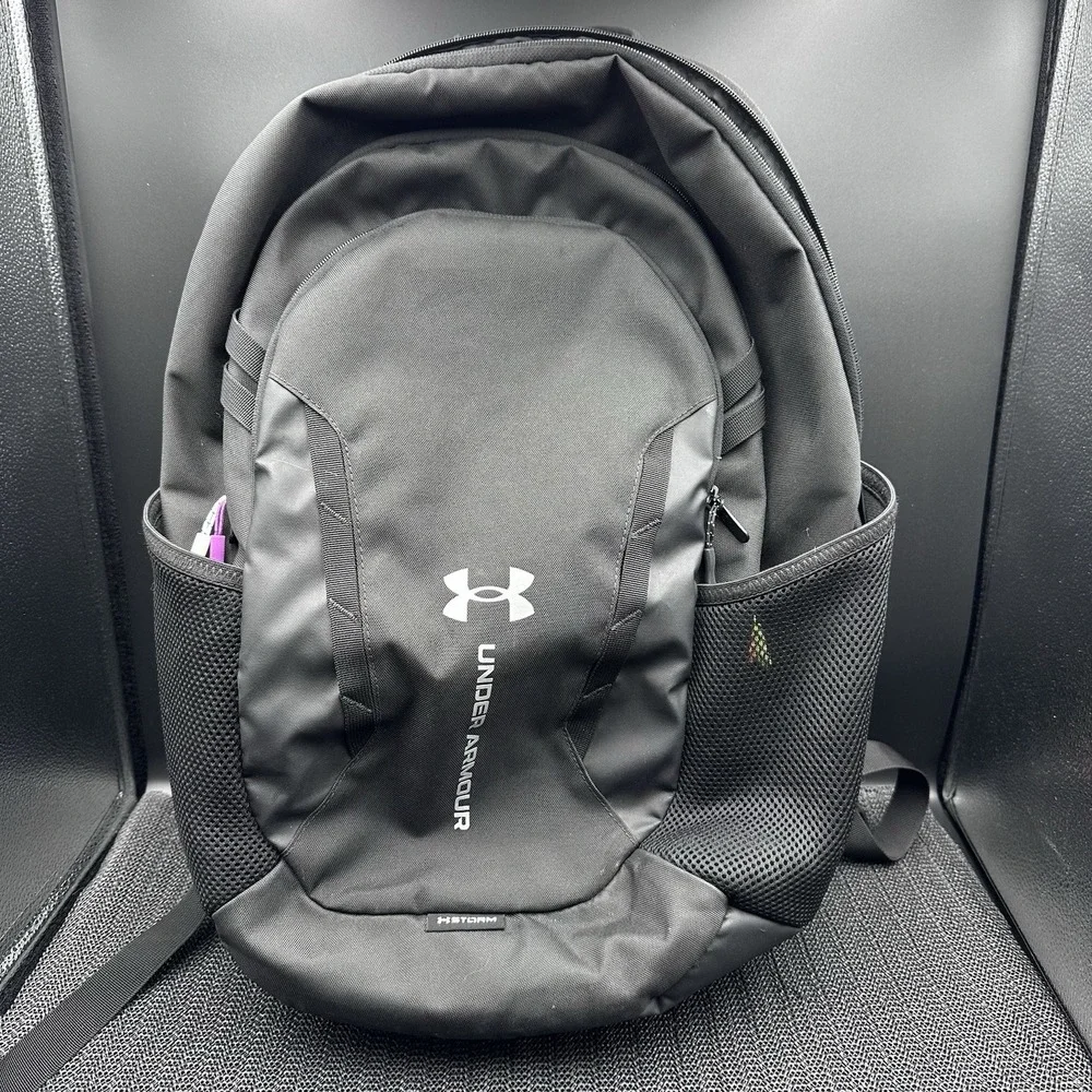 Under Armour Storm Backpack Black Water-Resistant Laptop School Travel Book Bag